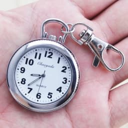 Large Digital Quartz Pocket Watches for Men and Women, Waterproof Electronic Key Chain Clock Gift for Father, Husband, Students,