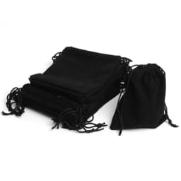 100pcs 12*10Cm Black Velvet Gift Drawstring Pouch Bags,Party Jewelry Gift Bag Christmas Candy Wedding Gift Bags Jewelry Packing