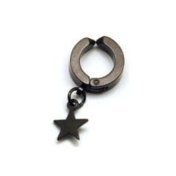 Alisouy 2pcs Star Pendant No Pierced Black Blue Gold Color Stainless Steel Men Punk Ear Clip Earrings