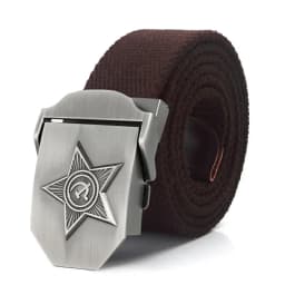 SupSindy Men&Women Canvas Belts 3D Five Rays Star Army Military Tactical Belt CCCP Patriotic Soldiers Male Strap Jeans Waistband
