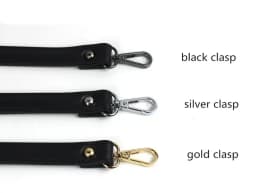 PU Leather balck Shoulder strap handbag bag strap belt DIY accessories handle with clasp 43 cm and 60cm 1pcs/lot