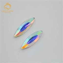 Navette Glass Crystal Pointback Color Rhinestone Strass Stones Clothing Crafts Jewelry Making 10mmX35mm 10mmx48mm 30pcs