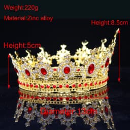 Crystal Queen Bridal Crown For Women Luxury Full Circle Wedding Tiara Pageant Prom Headpiece Wedding Bride Hair Accessories