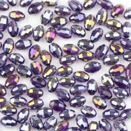 WLYeeS 4*6mm Austrian Mix Color Oval Glass Beads Small Loose Faceted Space Crystal Rice Beads for Jewelry Making DIY Accessories