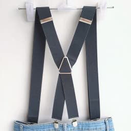 L XL XXLsize Dark gray men's suspender 3.5 cm width adjustable elastic X back clips on pants braces for men and women