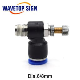 WaveTopSign Gas Nozzle Air Regulating Dia.6mm 8mm 2Pcs/Lots Air Nozzle for Co2 Laser Head Laser Cutting and Engraving Machine