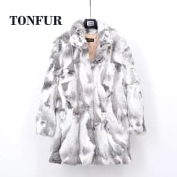 New Arrival Standard Collar Vintage Customize Real Whole Rabbit Fur Coat For Women Female M-5XL Mandarin Collar Jacket WSR257