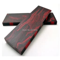 2Pcs G10 Micarta Template Board Sheet Damascus Canvas Material for DIY Knife Handle Material Red/black/orange/blue 130X45X8mm