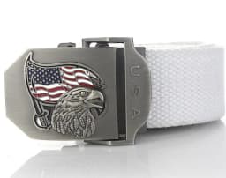 SupSindy Men Canvas Belt USA Eagle Metal Buckle Army Military Tactical Belts for Men Jeans Outdoor Training Soldier Strap Male
