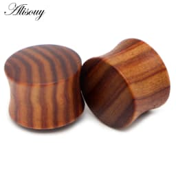 8-50mm Plugs and Tunnels Big Size Ear Tunnel Earrings Ear Stretcher Wood Expander Men Ear Piercing Body Piercing Tunnels Gauge