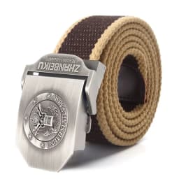 SupSindy Men Canvas Belt US Army Eagle Metal Buckle Military Tactical Belts for Men Jeans Waistband Soldier Male Strap Black