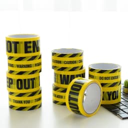 1 Roll 48mm*25m Opp Warning Tape Danger Caution Barrier Remind Work Safety Adhesive Tapes DIY Sticker For Mall Store School