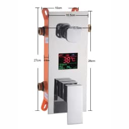 Wall Mounted Brass Shower Control Mixer Valve Digital Temperature Display 2-3 Ways Pre-box Intelligent Bath Shower Mixers