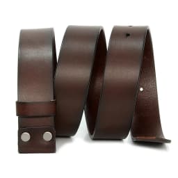 3.3cm and 3.8cm width Vintage No Buckle belt suit Smooth buckle belts men luxury Cowskin Soild Genuine leather without buckle