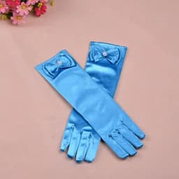 Thin Elastic Children's Day Professional Dance Gloves Long Lace Bow Tie Accessories Gloves Girls Princess Gloves Kids Gift G195