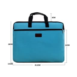 Portable Document Bag Canvas A4 Office Zipper Bag Large Capacity Men Women Handbag Multi-Layer Information Bag Briefcase Meeting