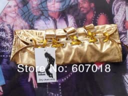 Impersonator Michael Jackson Costumes Stuff Golden Black and white ArmBrace Glove Punk Shows Imitation