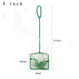 Portable Fish Net Long Handle Square Aquarium Accessories Fish Tank Landing Net Fishing Net Fish Floating Objects Cleaning Tool