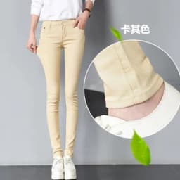 Spring Women's Oversize 34 White Pencil Pants Casual Cotton Leggings Trousers Office Slim Pantalones Elegant Stretch Sweatpant