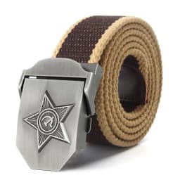 SupSindy Men&Women Canvas Belts 3D Five Rays Star Army Military Tactical Belt CCCP Patriotic Soldiers Male Strap Jeans Waistband