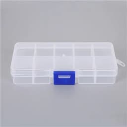 10 Slots Adjustable Transparent Jewelry Storage Box Ring Earring Drug Pill Beads Portable Plastic Organizer Case Travel Bins