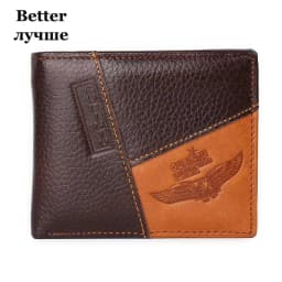 GUBINTU Men Wallets Genuine Cow Leather Short Design Card Holder Passcard Pocket Men High Quality Brand Male Wallet