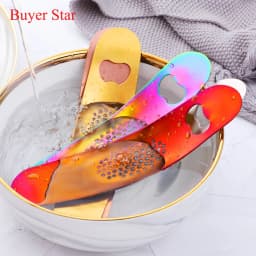 2in1 Gold Stainless Steel Garlic Press Crusher Cooking Tools Kitchen Gadgets Home Metal Bottle opener чеснокодавка Пивной штопор