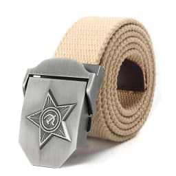 SupSindy Men&Women Canvas Belts 3D Five Rays Star Army Military Tactical Belt CCCP Patriotic Soldiers Male Strap Jeans Waistband
