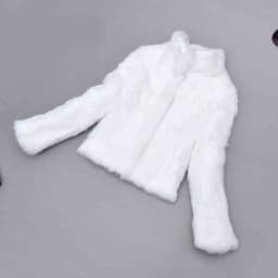 Top Solid Basic Women Classical Casual Mandarin Collar Genuine Real Rabbit Fur Coat Handmade Customize Natural Fur Jacket NZ271