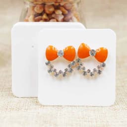 100pcs DIY Blank Stud/Drop Earring Packing Card White/Kraft/Black Cardboard Small Cute Earring Products Package Card 5*5cm