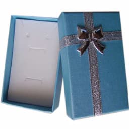 32pcs Cardboard Jewelry Boxes 1.9''x3.1'' Silver Gift Boxes for Pendent Necklace Earrings Ring Box Packaging with White Sponge