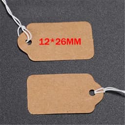 100pcs/bag Blank Price Tags With Strings Necklace Ring Bracelet Kraft Paper Price Labels Tags Display Jewelry Making Findings