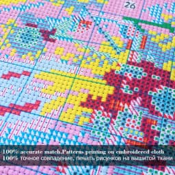 Vertical version-Hanyuan map DIY Cross Stitch Embroidery 11CT Kits Craft Needlework Set Printed Canvas Cotton Thread Home Decor