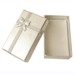 32pcs Cardboard Jewelry Boxes 1.9''x3.1'' Silver Gift Boxes for Pendent Necklace Earrings Ring Box Packaging with White Sponge
