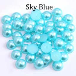 2/3/4/5/6/8/10/12/14mm Imitation Pearl ABS Plastic Half Round Loose Bead for DIY Jewelry Making Accessories Nail Art Crafts