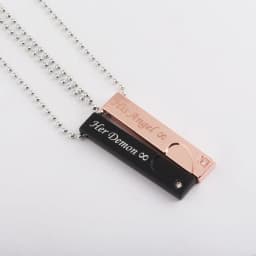 Couple Letter His Queen Her King Crown Matching Necklace Eternal Love Promise Pendant Necklace for Lover Jewelry Gift