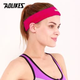 AOLIKES 1PCS High Quality Cotton Sweat Headband For Men Sweatband women Yoga Hair Bands Head Sweat Bands Sports Safety