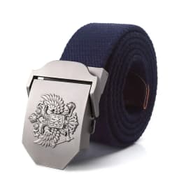 SupSindy Men Canvas Belt Russian Metal Buckle Soviet CCCP Army Military Tactical Belts for Women Jeans Waistband Male Strap