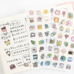 6Sheets/Pack Cute small objects Decoration Scrapbooking Stickers Transparent PVC Stationery Planner Stickers