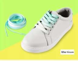 1Pair Colorful Silk shoelaces Candy Gradient Party Camping Boots Shoelace Canvas Strings Camping Shoes Lace Growing rainbow BC-2