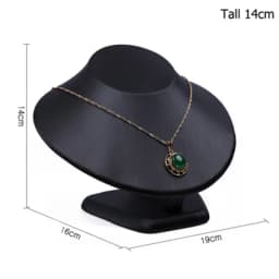 Jewelry Retail Store Black PU Ring Earring Stand Holder Bust Bangle Organzier Set Jewelry Pendant Necklace Chain Chokers Display