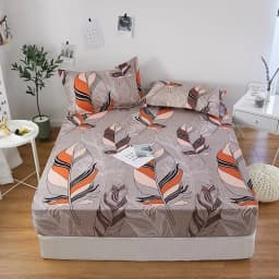 1 piece of bed sheet for bedroom 100%Polyeste Elastic Band Around bedding Fitted Sheet Only (excluding pillowcases)