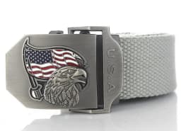 SupSindy Men Canvas Belt USA Eagle Metal Buckle Army Military Tactical Belts for Men Jeans Outdoor Training Soldier Strap Male