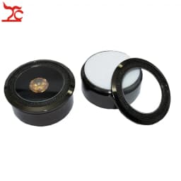 60Pcs/Lot Metal Jewelry Display Stone Box Visible Round Stainless Steel Gem Diamond Storage Box With Black and White Insert