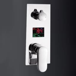 Wall Mounted Brass Shower Control Mixer Valve Digital Temperature Display 2-3 Ways Pre-box Intelligent Bath Shower Mixers