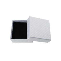5*5*3cm Jewelry Display Box 48pcs Multi Colors Black Sponge Diamond Patternn Paper Ring /Earrings Box Packaging White Gift Box