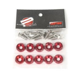 M6 Aluminum 10 Pcs/Pack Car Modified Hex Fasteners Fender Washer JDM Bumper Engine Concave Screws