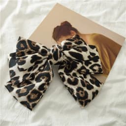 New Arrival Barrette 3 layers Leopard Print Hairgrips Big Large Bow Hairpin For Girls Ladies Hair Clip Fashion Hair Accessories