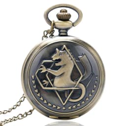 High Quality Full Metal Alchemist Silver Watch Pendant Men's Quartz Pocket Watches Japan Anime Necklace Gift Reloj De Bolsillo