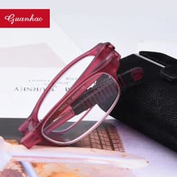 TR90 Folding Reading Glasses +1.0 to +4.0 HD Portable Ultralight Presbyopic Glasses Case For Men Women Presbyopia Spectacles